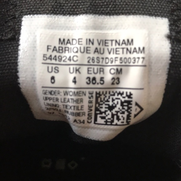 NWT Converse CT OX Black WMNS AUTHENTIC - Picture 6 of 6